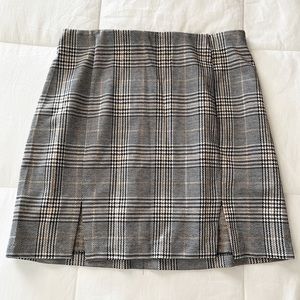 h&m x divided plaid skirt